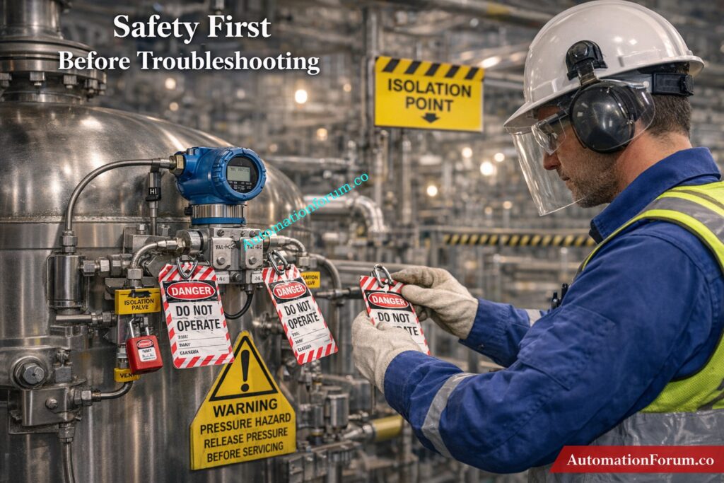 Safety First Before Troubleshooting a DP Level Transmitter