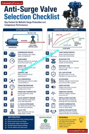 Anti Surge Control Valve Selection & Sizing Guide (2026)