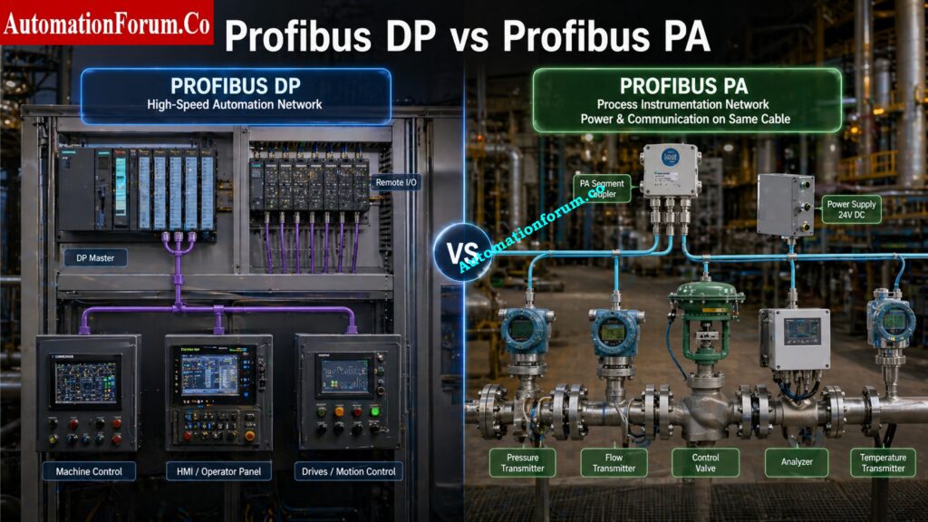 Difference Between Profibus DP and Profibus PA