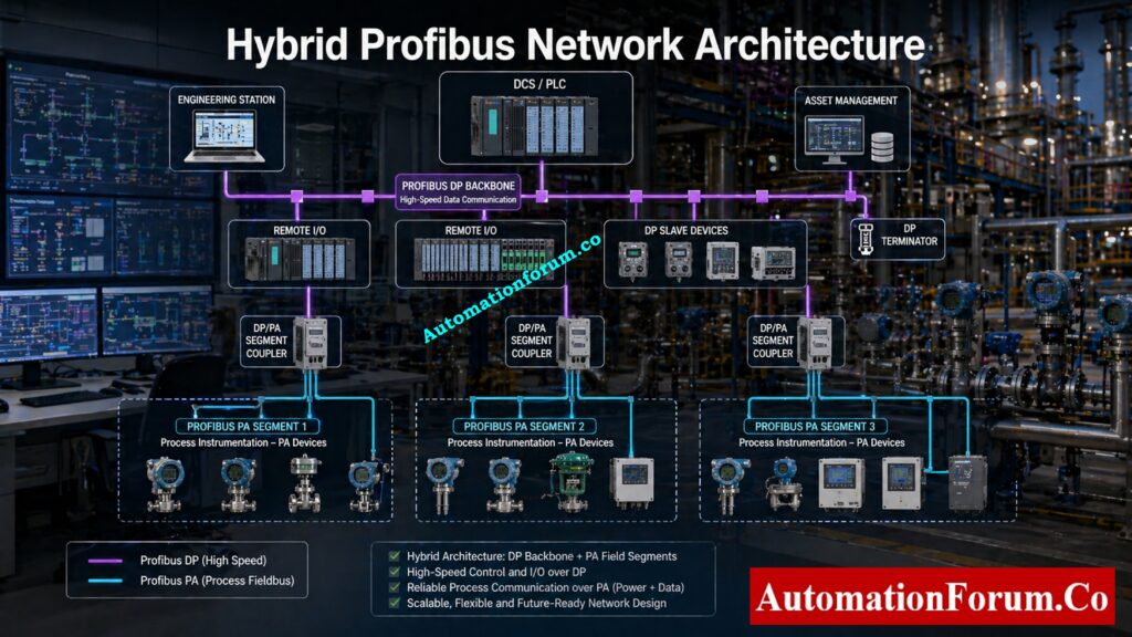 What is a Hybrid Profibus Network Architecture