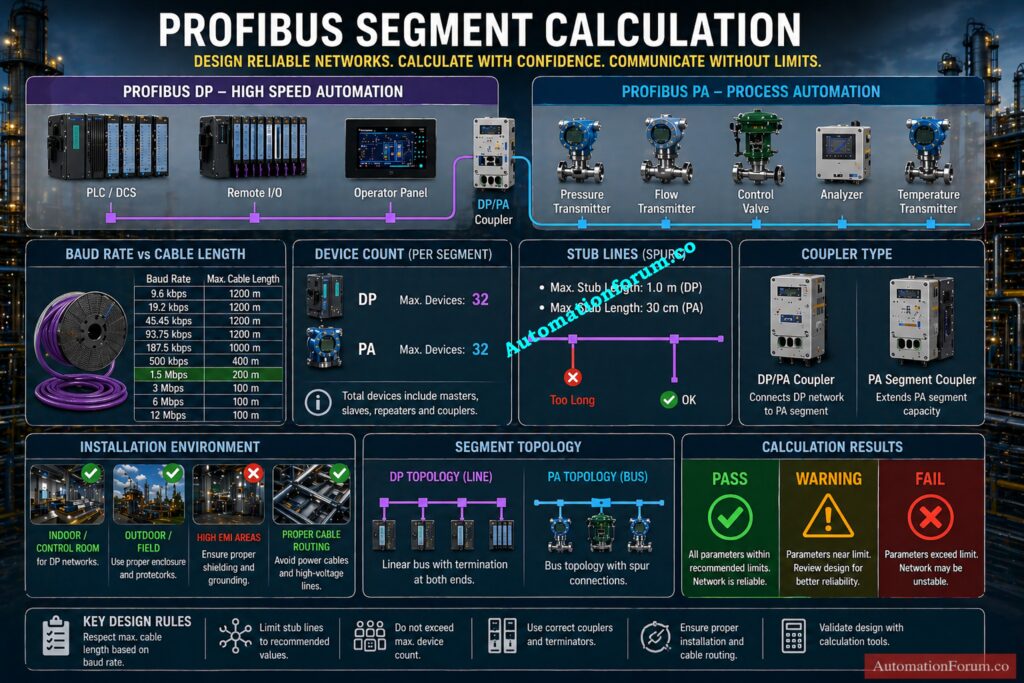 Profibus DP and PA Segment Calculator Guide for Industrial Automation Engineers