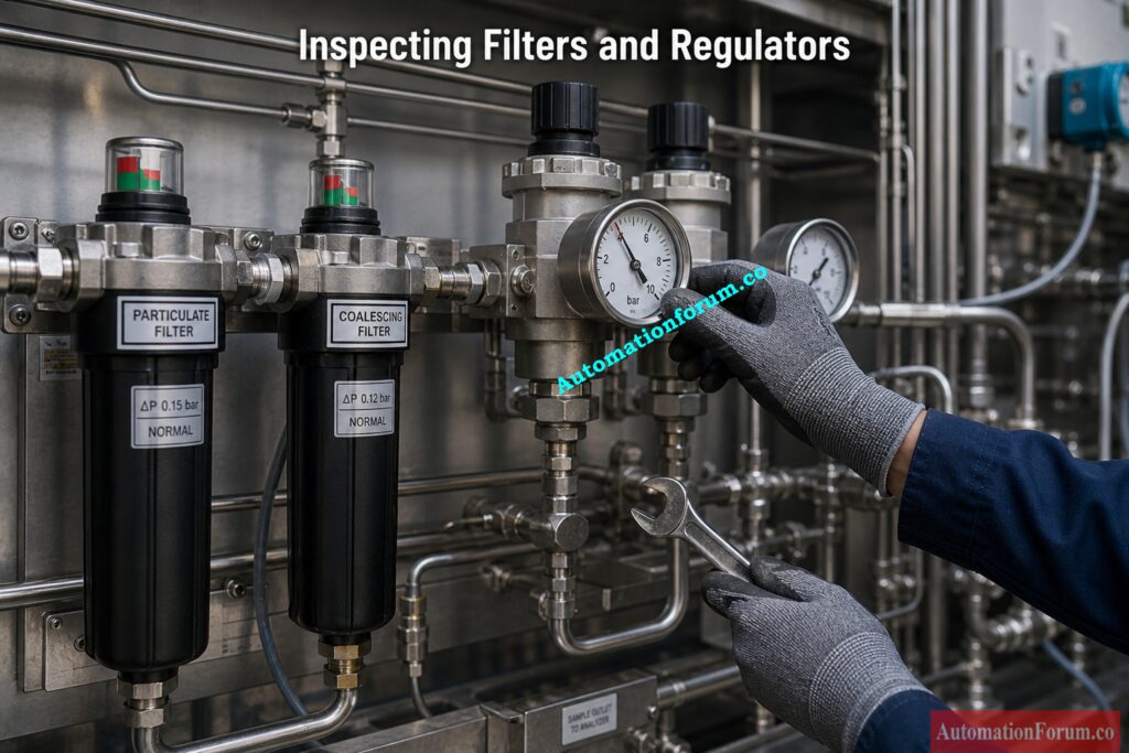 Step by Step Analyzer Running Inspection Procedure Step 3: Inspect Filters and Regulators