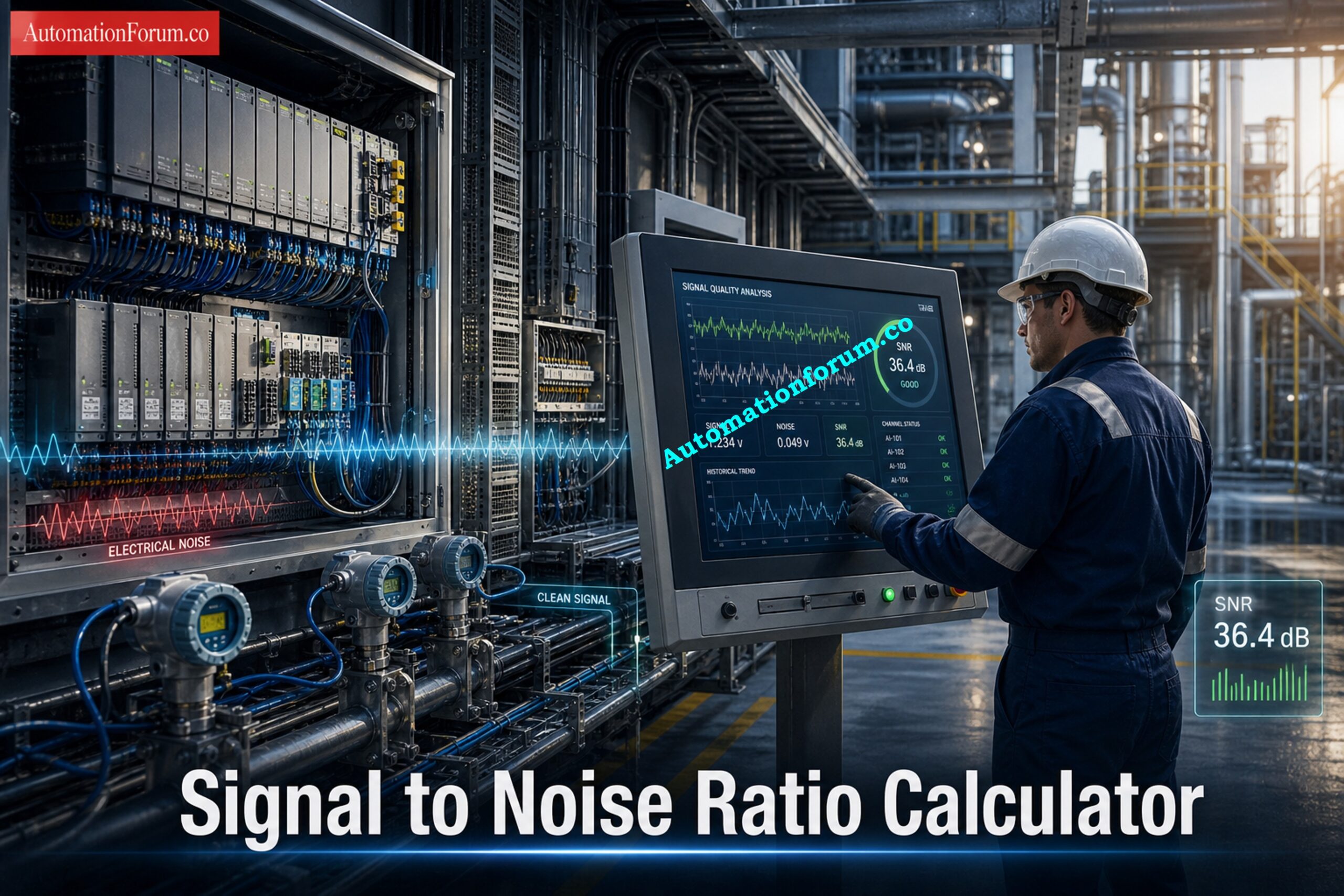 Signal to Noise Ratio Calculator for Instrumentation and Control Systems
