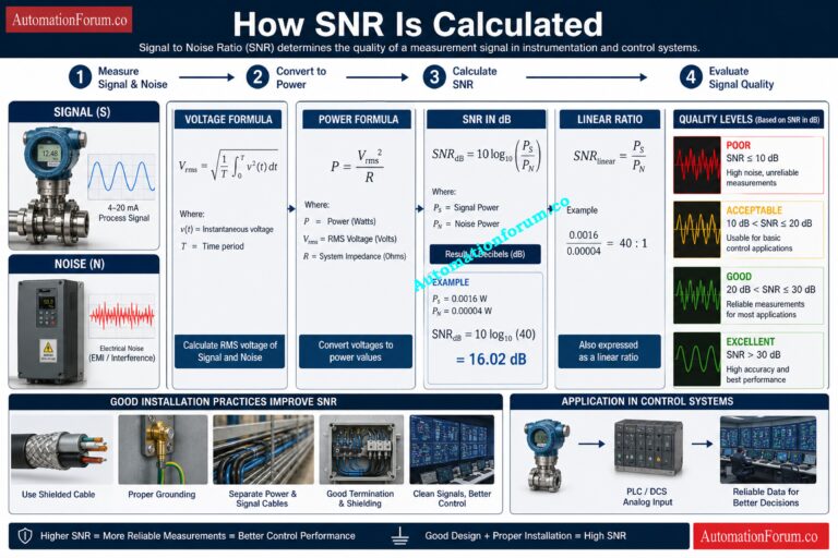 Signal to Noise Ratio Calculator for Instrumentation and Control Systems
