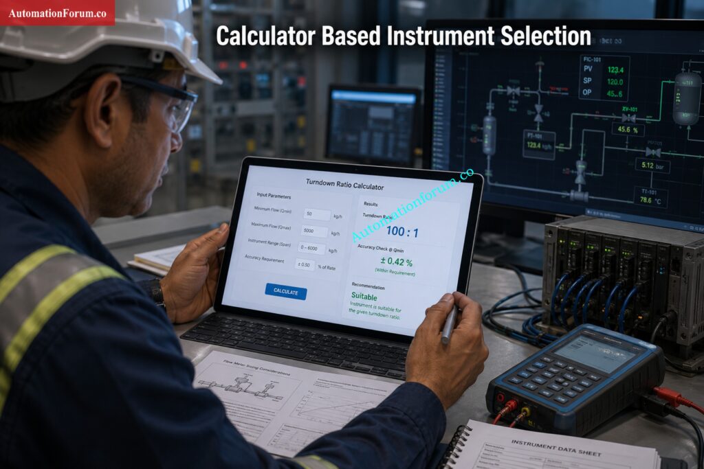 Best Practices for Instrument Selection - Turndown Ratio Calculator for Process Industries | Instrument Selection Guide