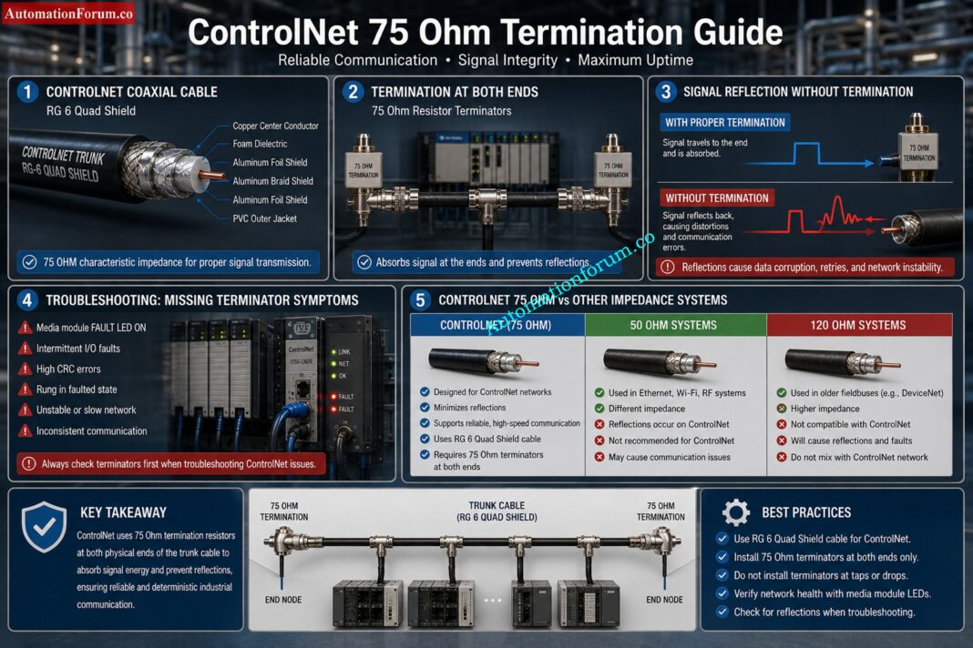 Why 75 Ohm Termination Resistor is Used in ControlNet Networks