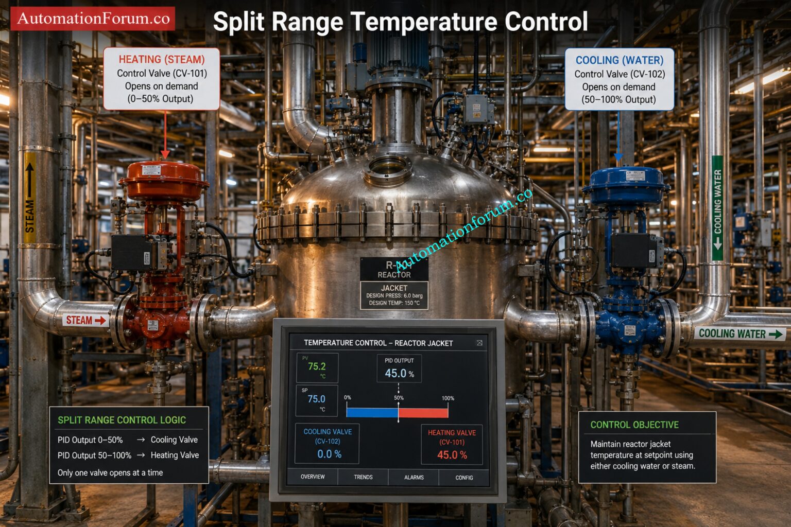 Range Control Vector Why Split Range Control is Used in Industrial Automation | PLC and DCS ...