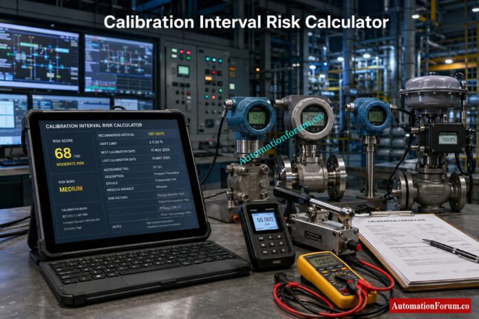 Calibration Interval Risk Calculator for Industrial Instrument Calibration Planning