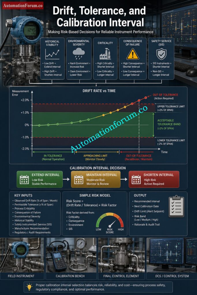 Calibration Interval Risk Calculator for Industrial Instrument Calibration Planning - How Drift Limit Is Calculated in Calibration Interval Planning