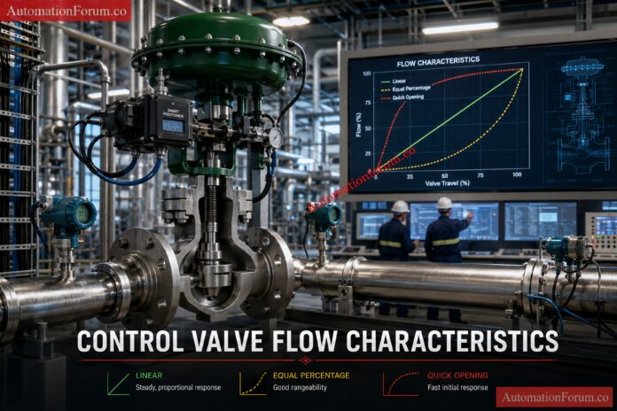 Control Valve Flow Characteristic Calculator: Linear, Equal Percentage, and Quick Opening Guide