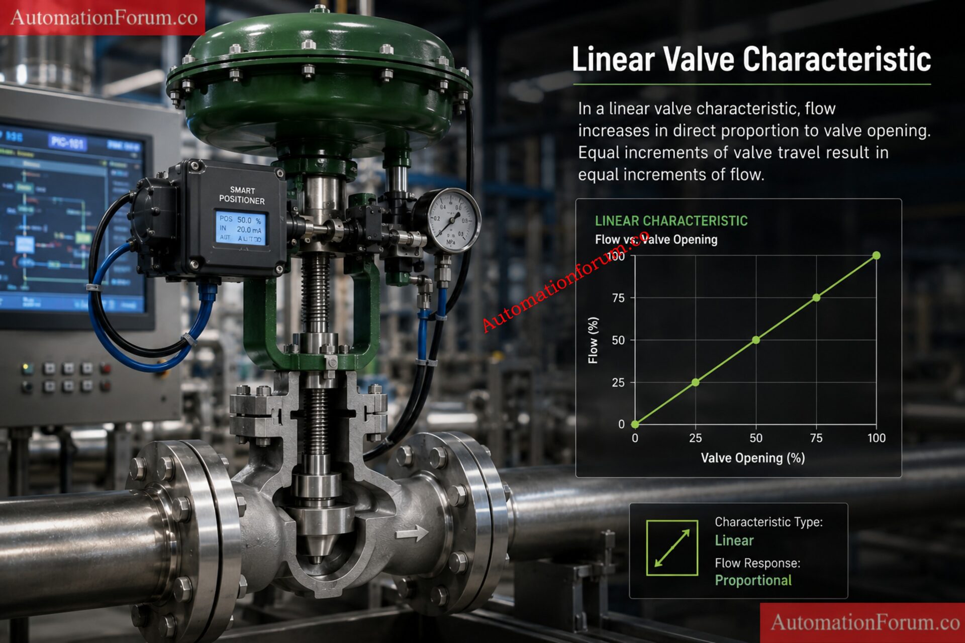 Control Valve Flow Characteristic Calculator: Linear, Equal Percentage ...