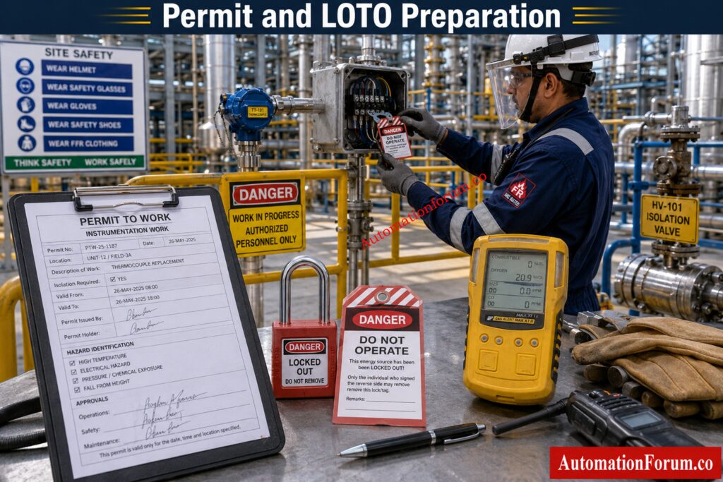 Faulty Thermocouple Replacement Procedure  - Job Safety Analysis and Risk Assessment