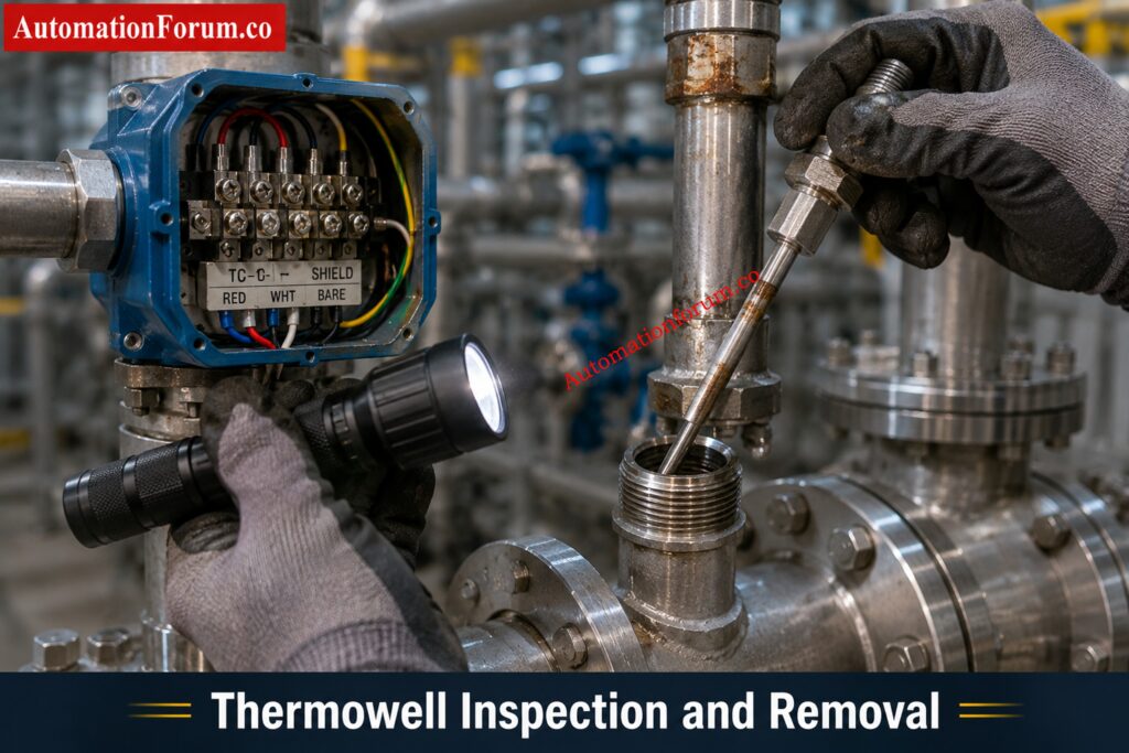 Faulty Thermocouple Replacement Procedure  - Thermowell Inspection and Verification