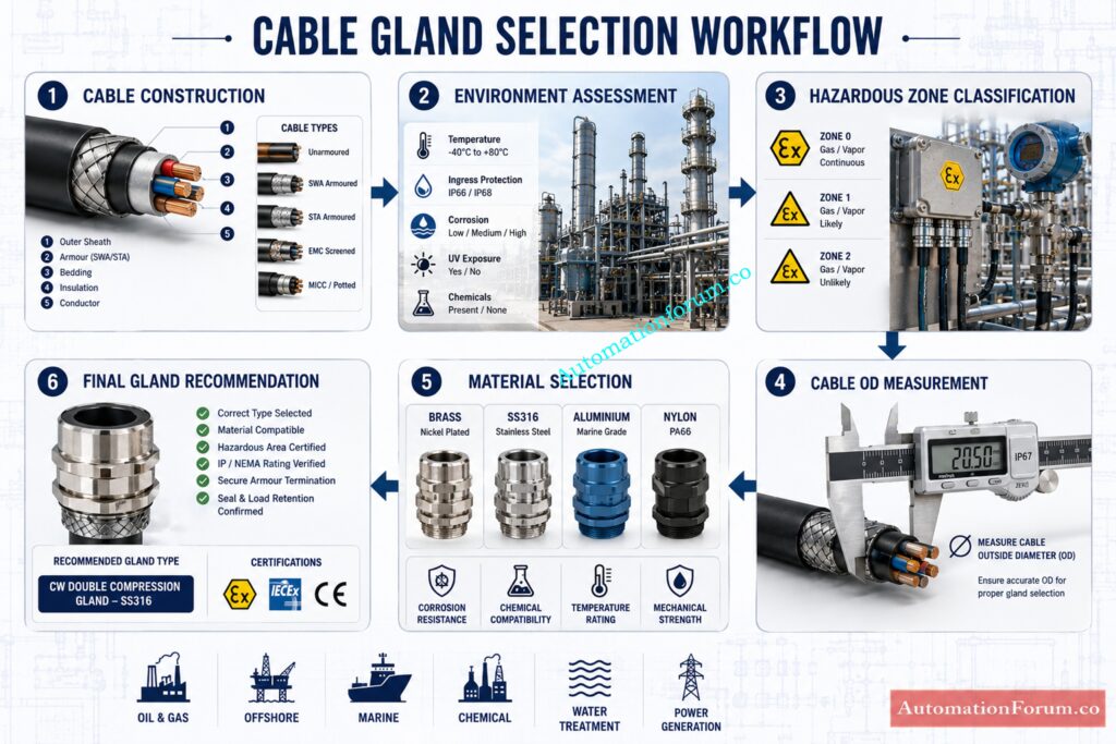 Input Parameters Used by the Cable Gland Selector Calculator 