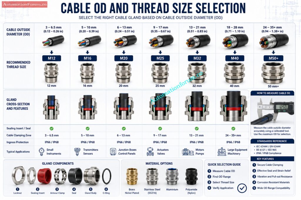 Why Cable Outside Diameter Matters in Cable Gland Sizing