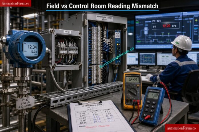 Loop Checking Field vs Control Room Reading Mismatch Explained