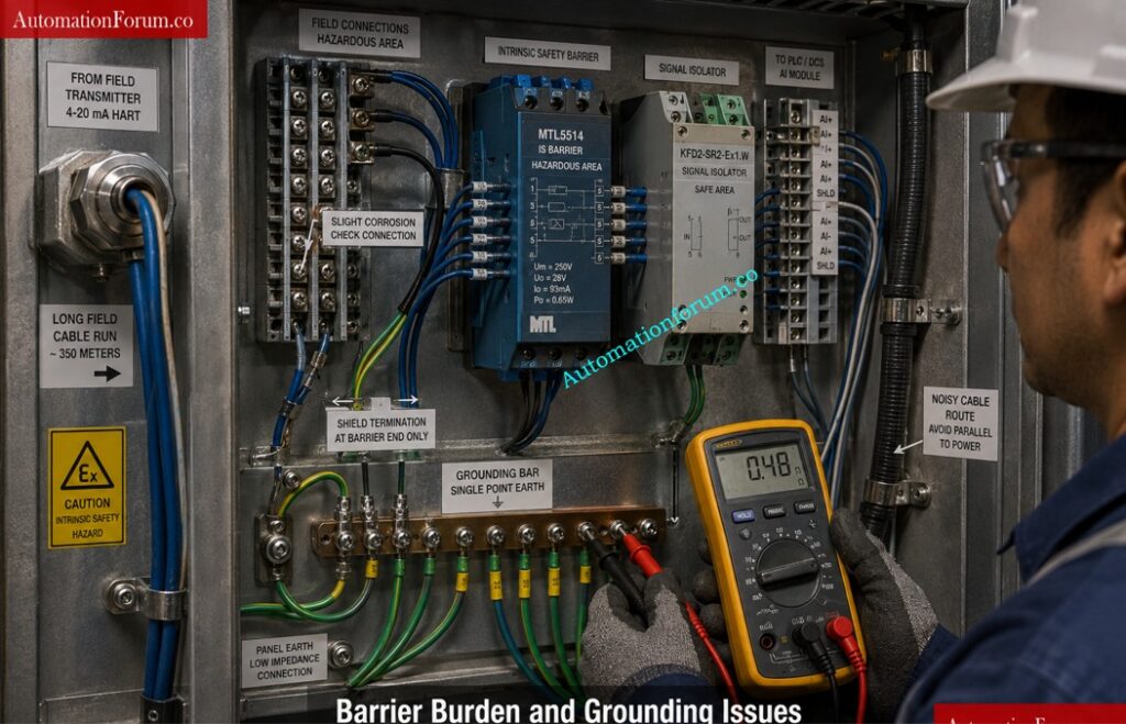Intrinsic Safety Barrier Burden Issues - Loop Checking Field vs Control Room Reading Mismatch Explained