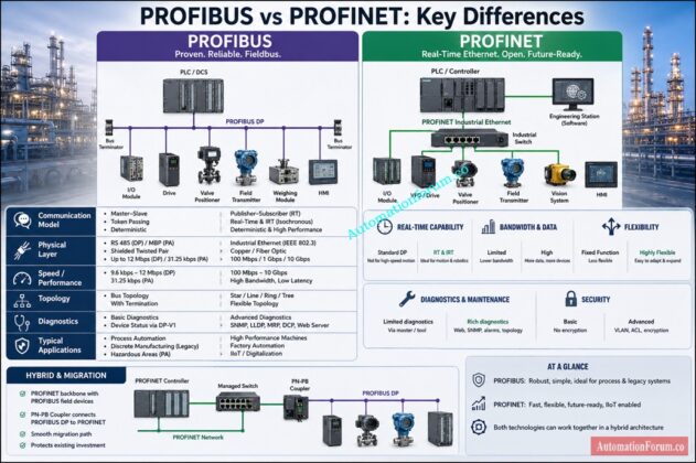Profibus Network Example PROFIBUS vs PROFINET: Complete Industrial Network Comparison