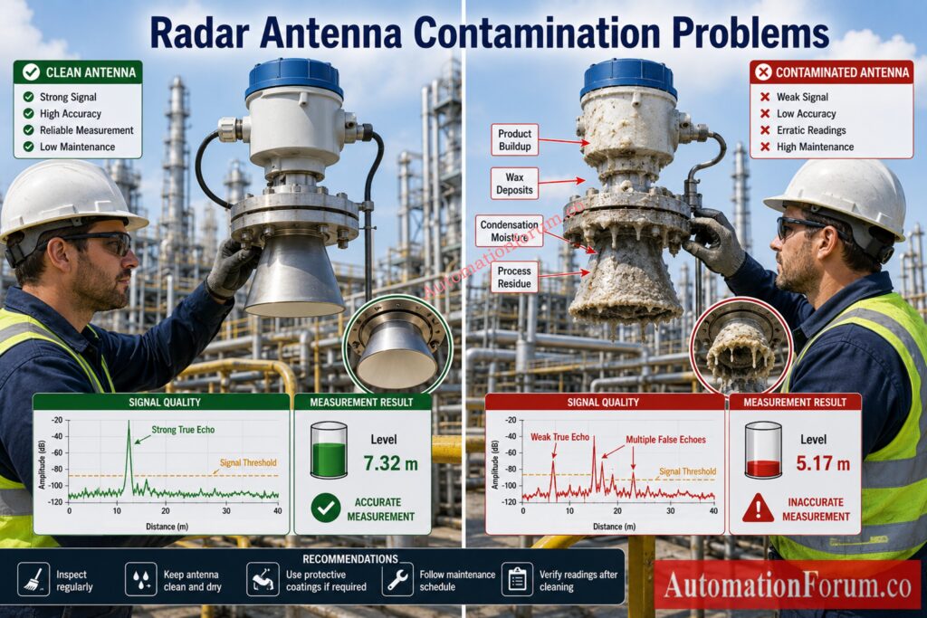 Product Buildup and Antenna Contamination - Top Causes of False Echo in Radar Level Transmitters