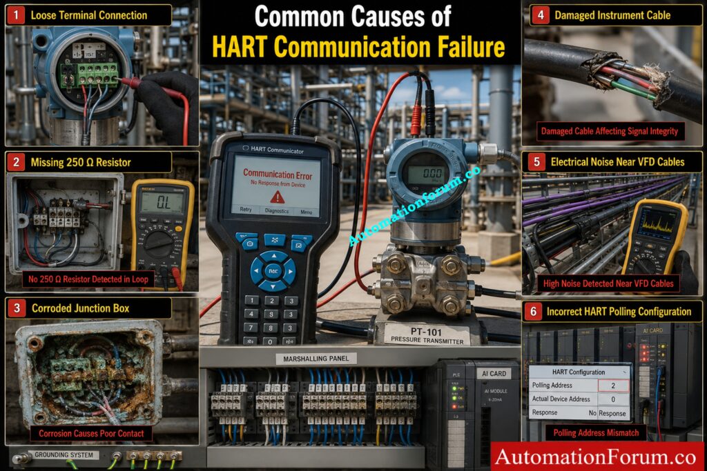 Common Causes of HART Communicator Unable to Detect Instrument