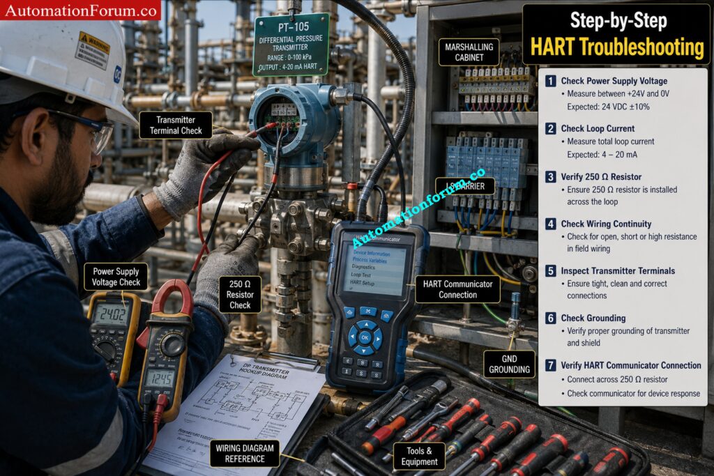 Step by Step HART Communication Troubleshooting Procedure