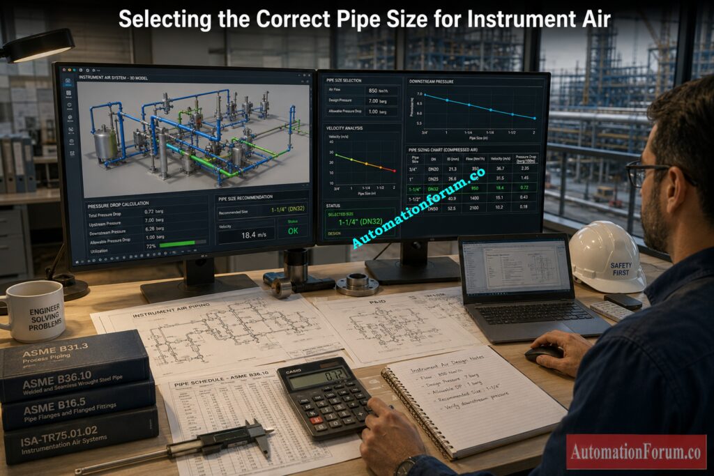 Instrument Air Header Pressure Drop Calculator Inputs Explained