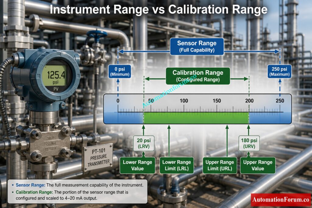 Instrument Range vs Calibration Range