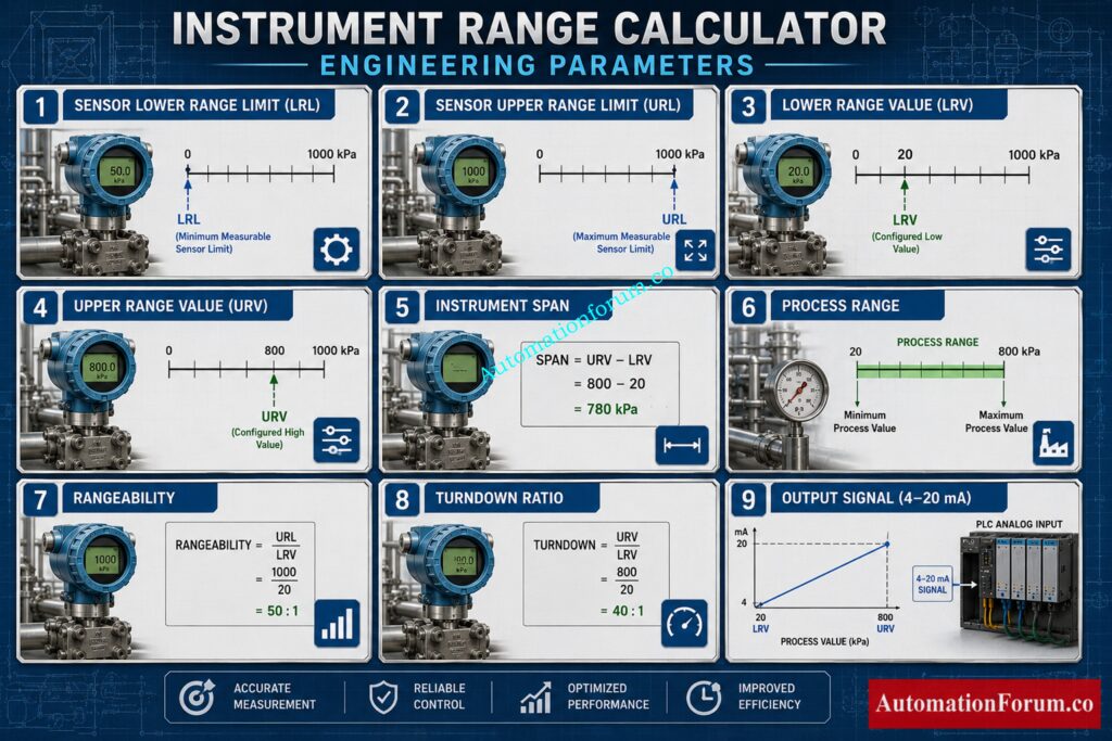 Instrument Range Calculator Input Parameters Explained