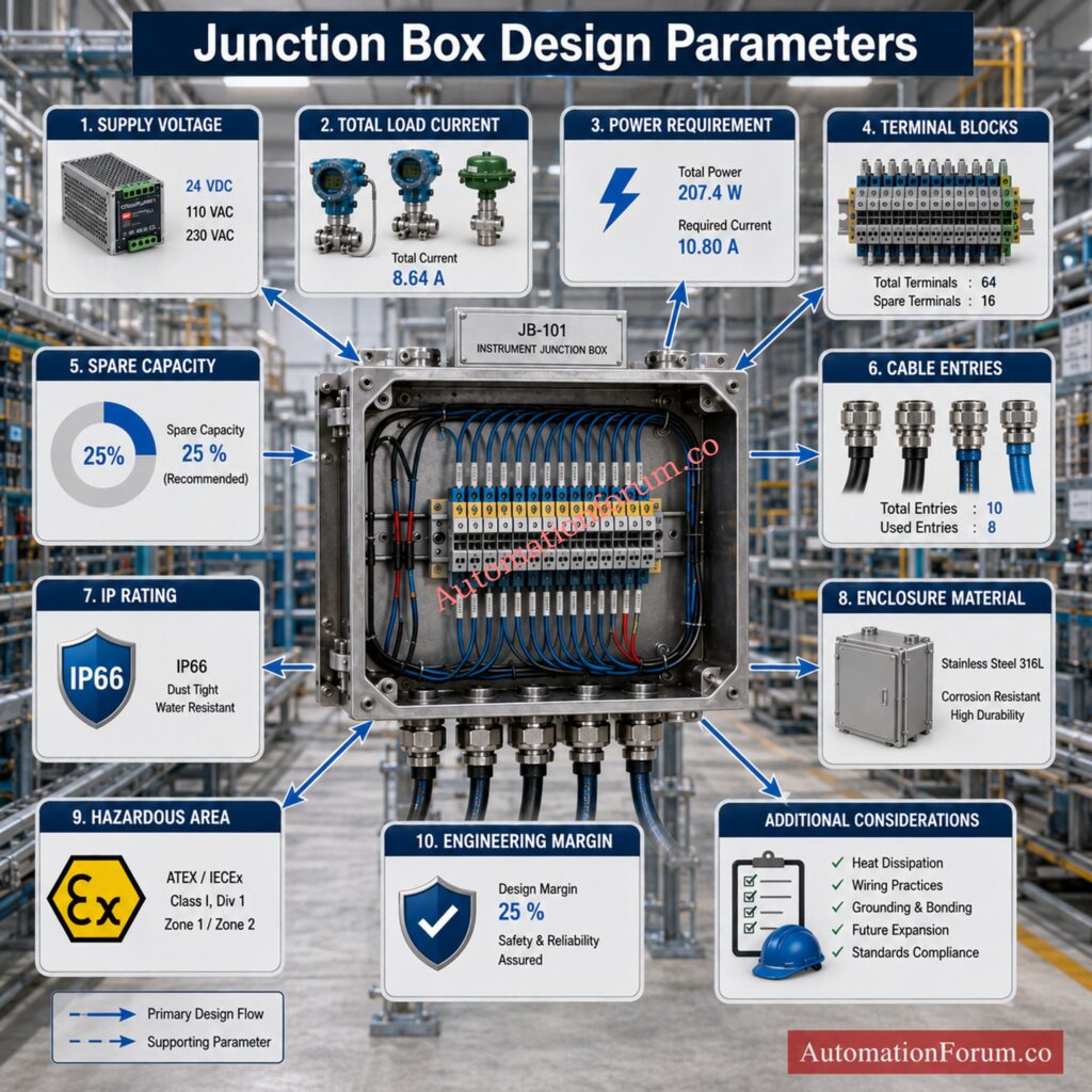 Junction Box Load Calculator Inputs Explained