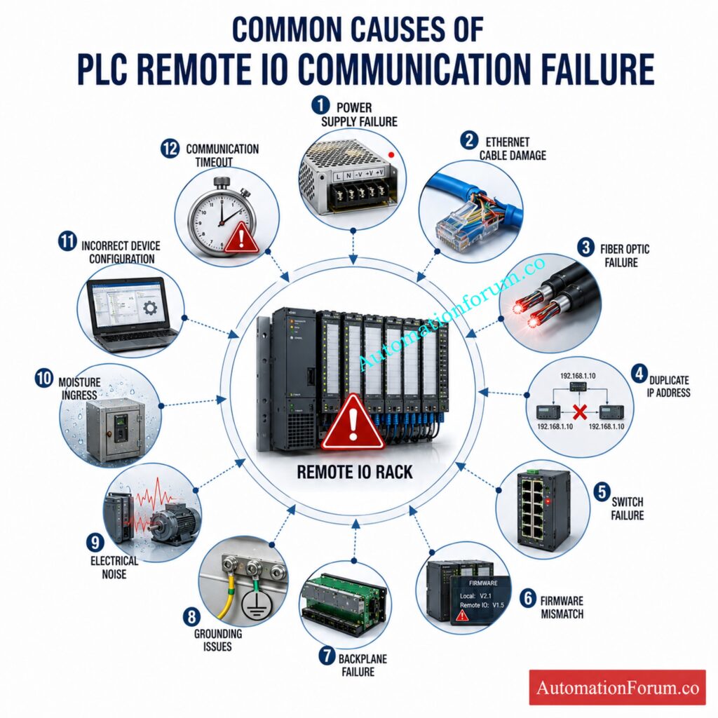 Common Causes of PLC Remote IO Rack Communication Failure 1