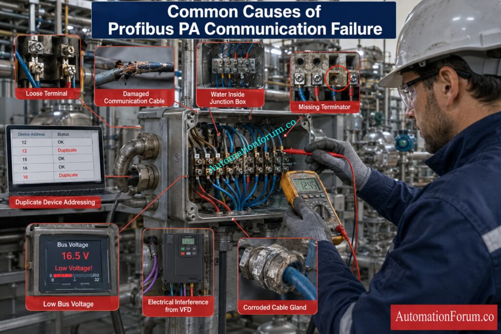 Root Causes of Profibus PA Communication Problems
