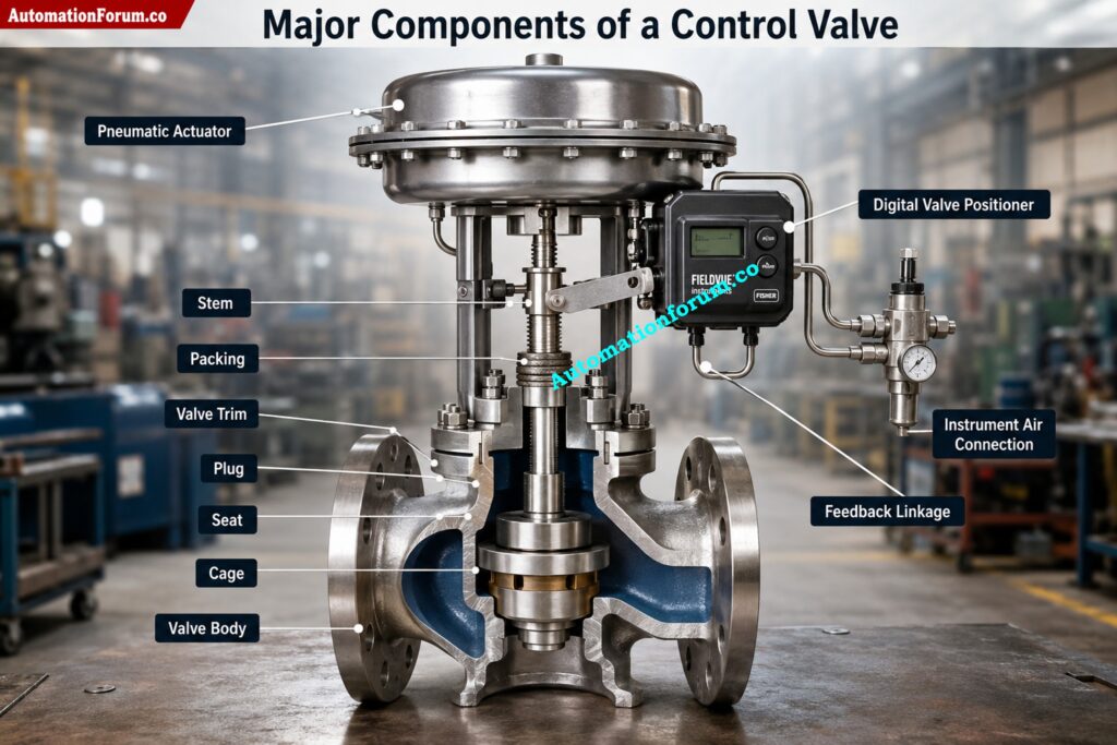 Main Components of a Control Valve