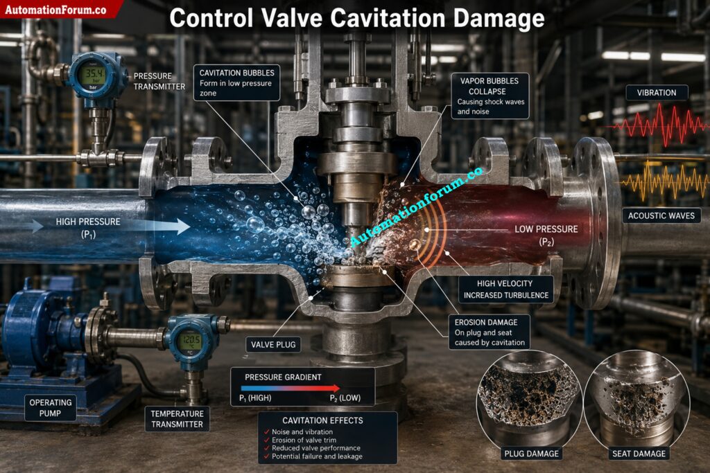 Control Valve Cavitation, Flashing and Trim Damage