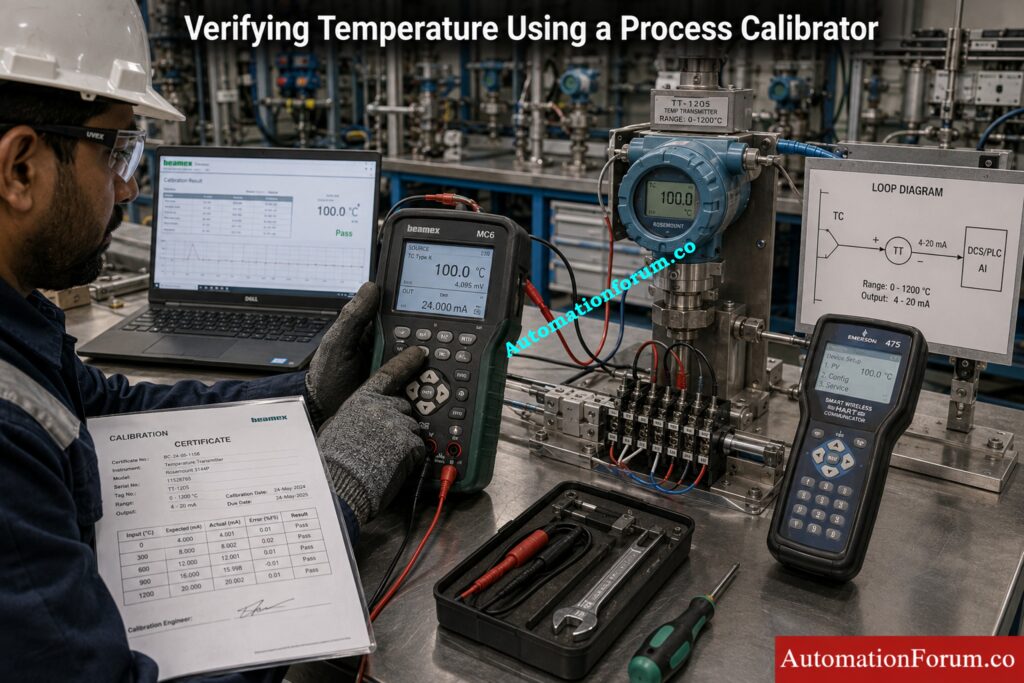 Verify Temperature Transmitter Calibration