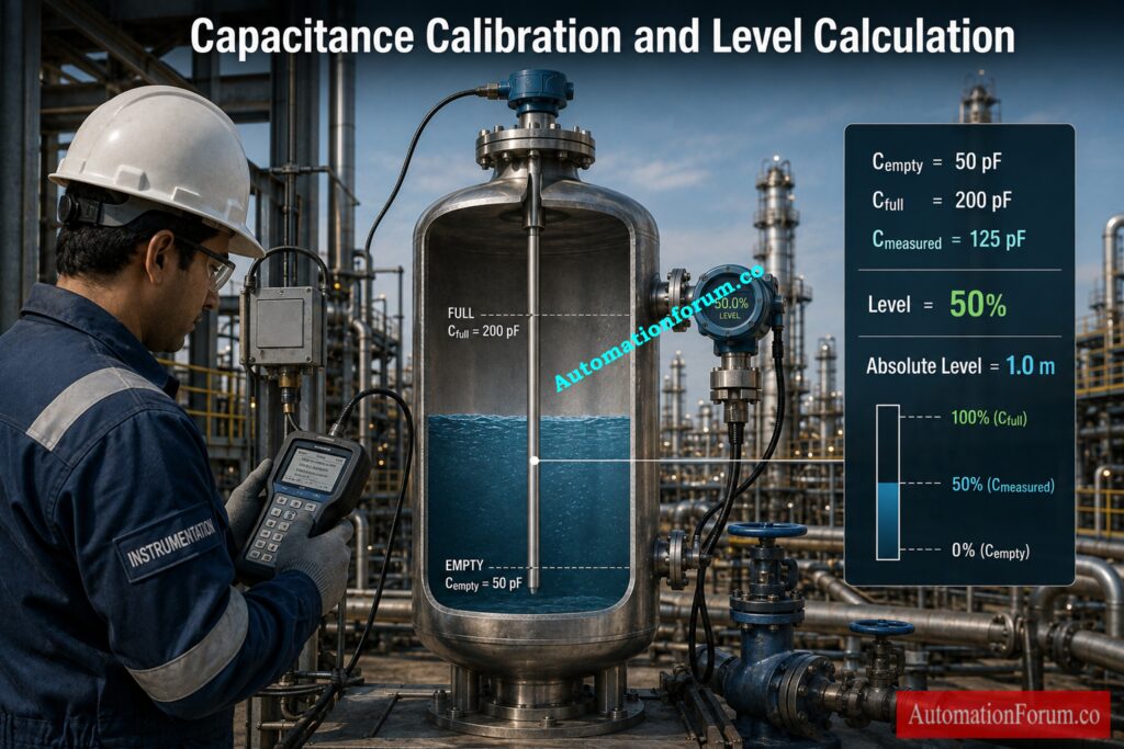 How to Calculate Level From Measured Capacitance