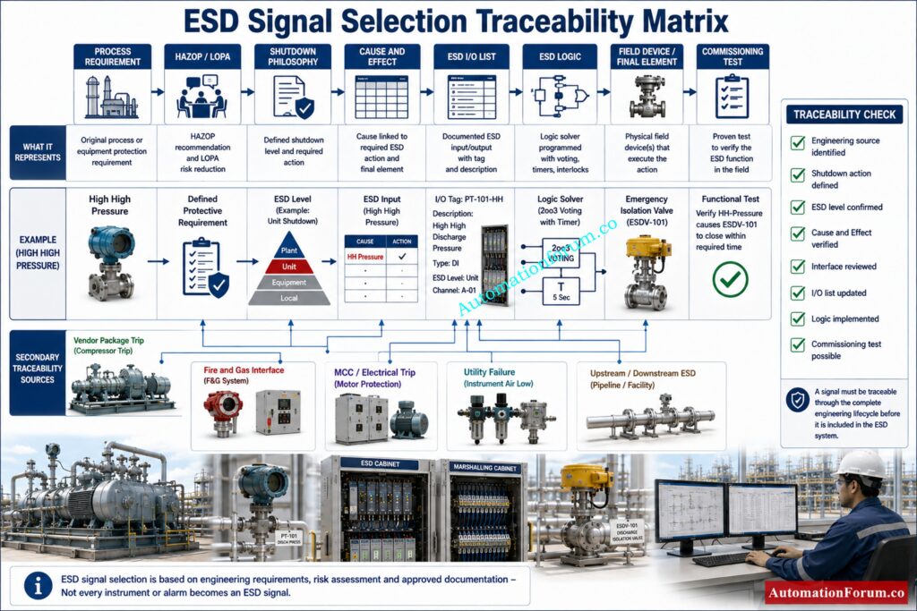 ESD Signal Selection Checklist for Instrumentation Engineers