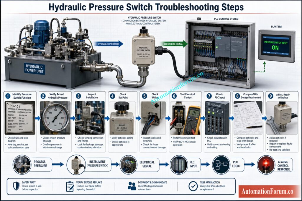 Step by Step Hydraulic Pressure Switch Troubleshooting Procedure
