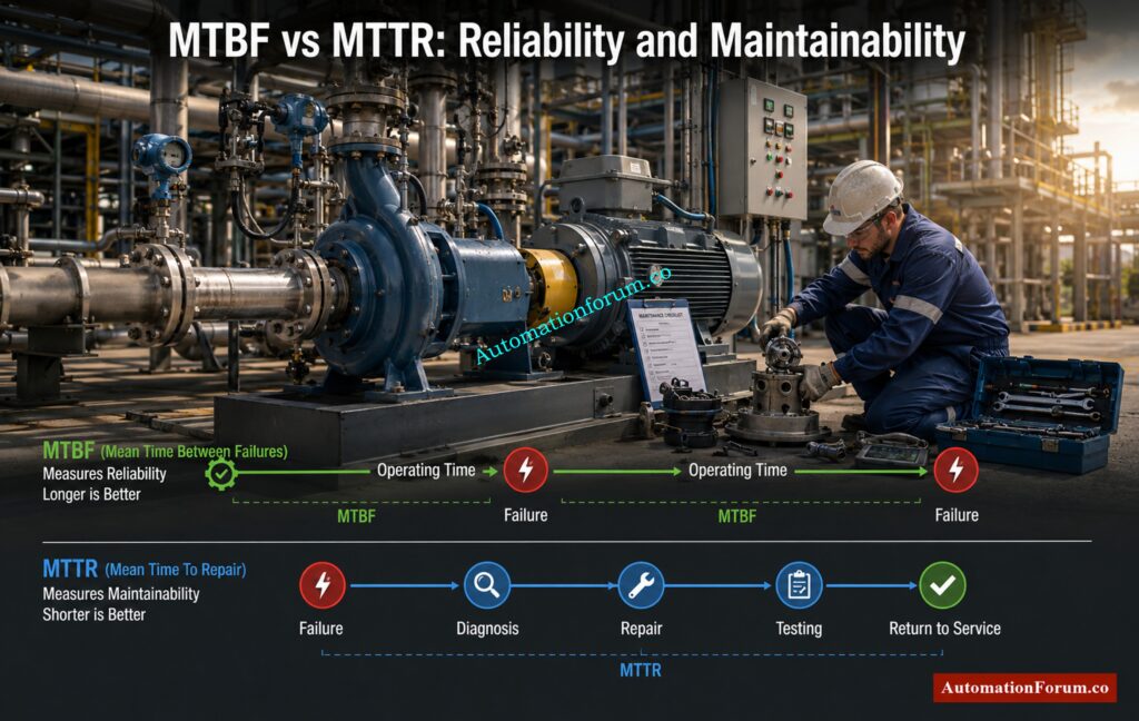 MTBF vs MTTR for Plant Reliability