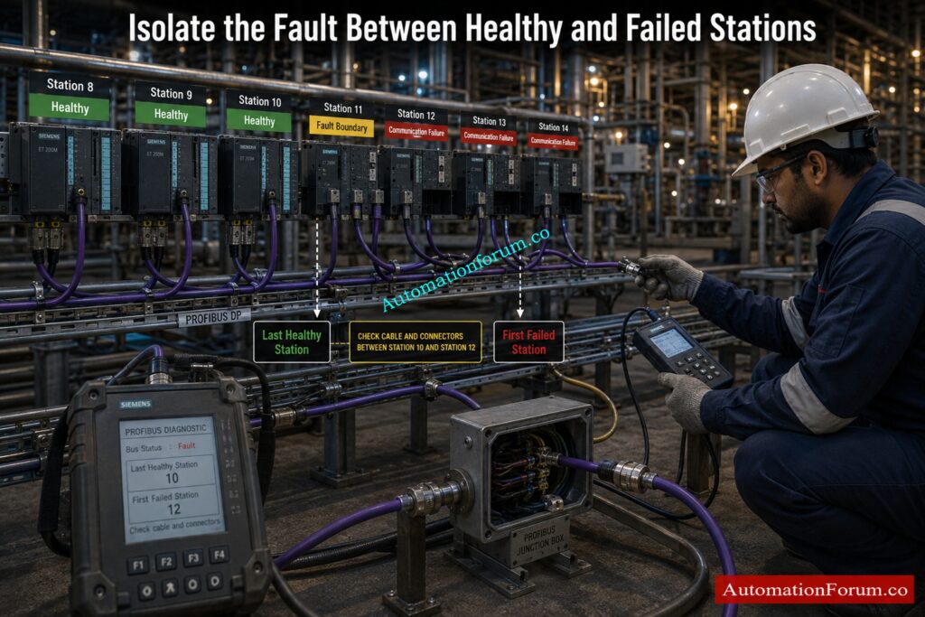 Isolate the PROFIBUS Network Fault