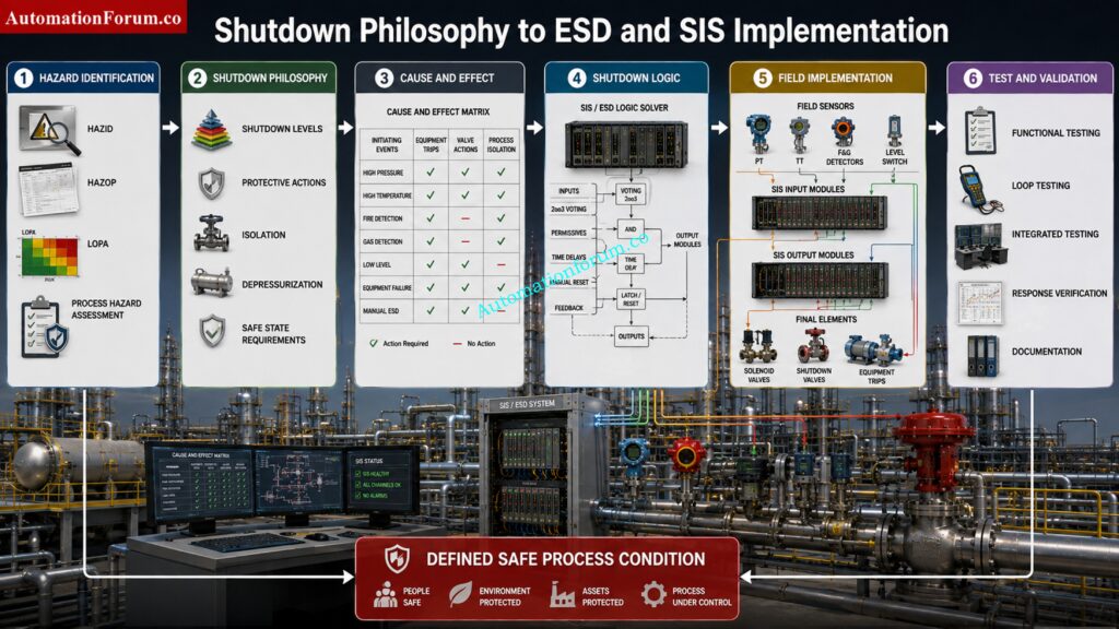 Shutdown Philosophy: From Process Safety to ESD and SIS Implementation