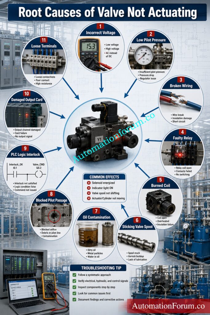 Root Causes of Solenoid Valve Energized but Valve Not Actuating
