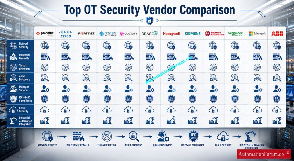 Comparison of the Top Industrial Cyber Security Companies