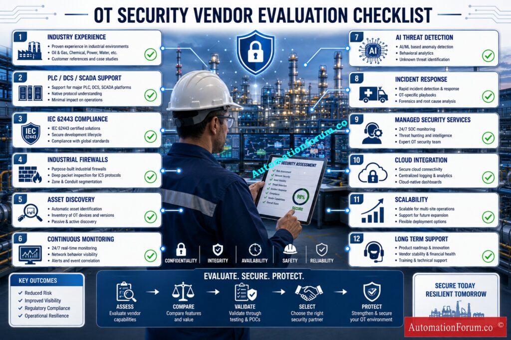 Industrial Cyber Security Vendor Evaluation Checklist