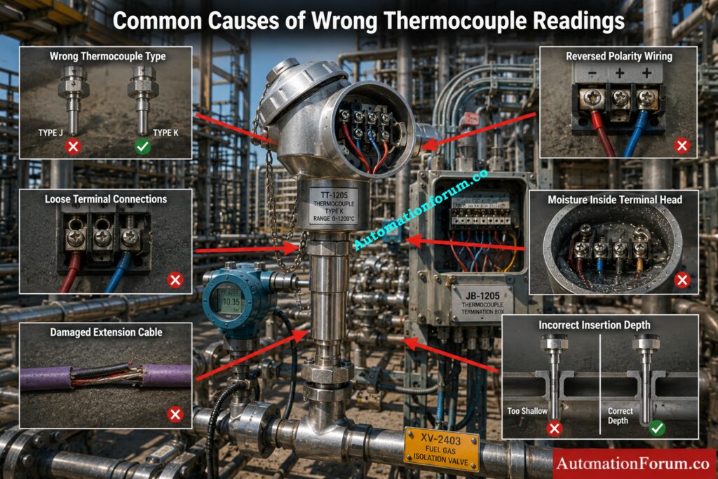 Common Symptoms of Incorrect Thermocouple Readings After Replacement