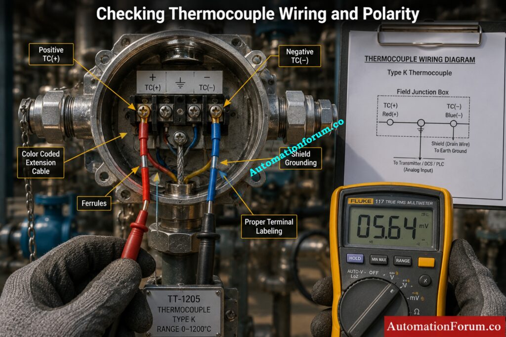 Verify Thermocouple Cable Polarity