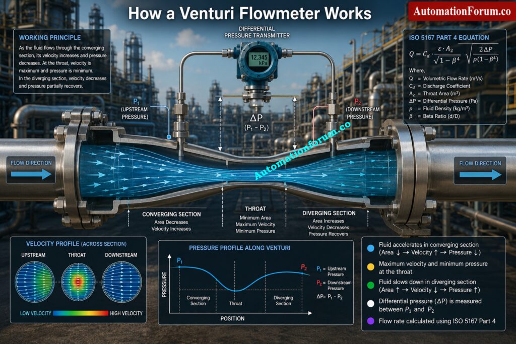 Venturi Flowmeter Calculator working method 