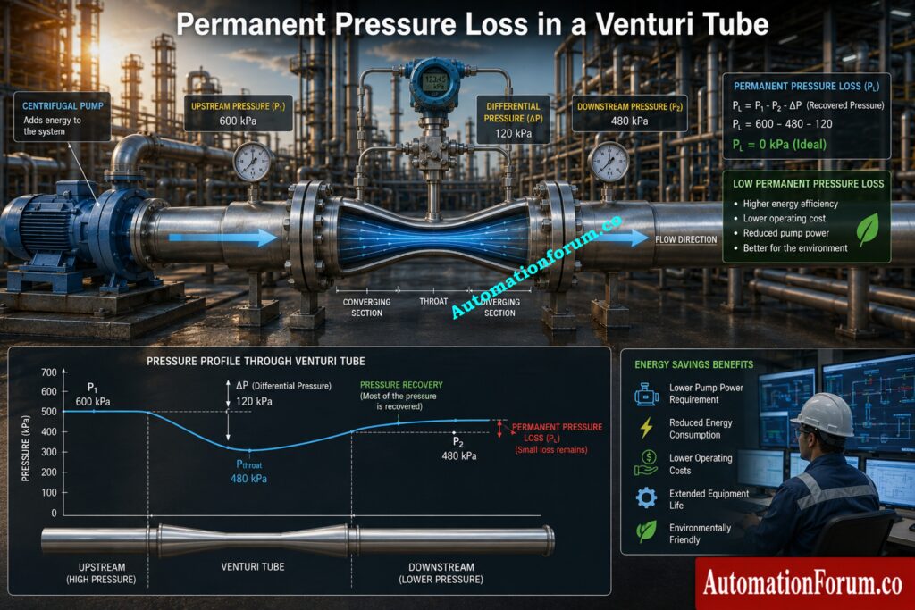 Permanent Pressure Loss in Venturi Flowmeter Calculator