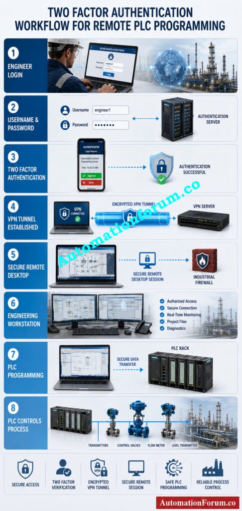 VPN Based Two Factor Authentication for Secure Remote PLC Programming
