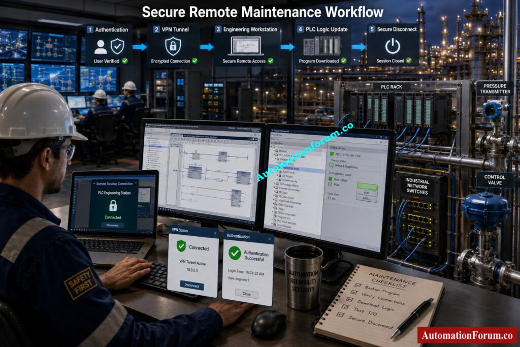 Practical Industrial Example of Secure Remote PLC Programming Using Two Factor Authentication