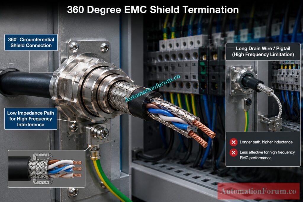 360 Degree EMC Shield Termination